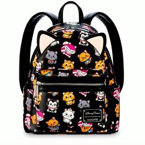 Loungefly Disney cat mini black backpack nwot